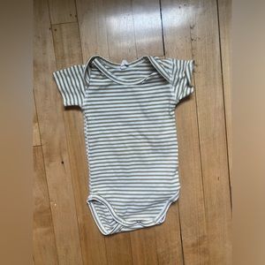 Quincy Mae Honey Striped Short Sleeve Bodysuit